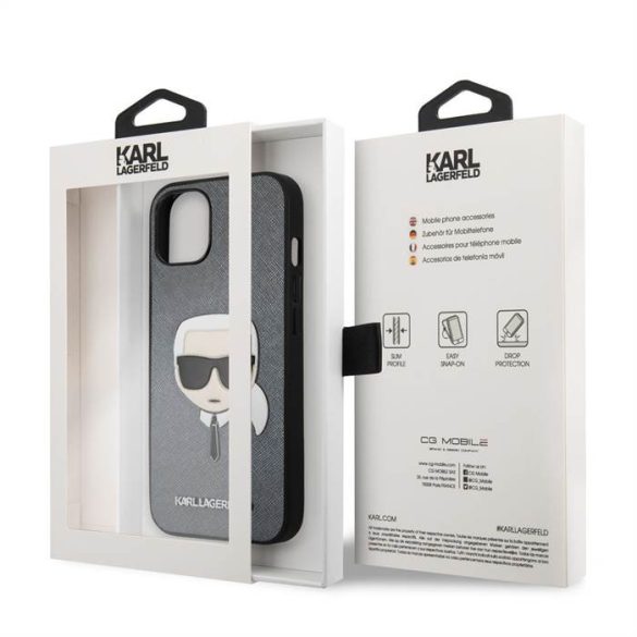 Apple iPhone 13 Pro KARL LAGERFELD KLHCP13LSAKHSL Hátlap - Ezüst