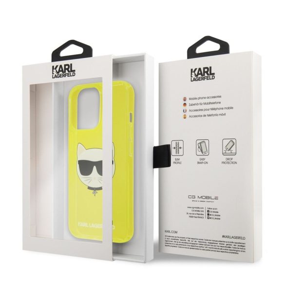 Apple iPhone 13 Pro Max KARL LAGERFELD KLHCP13XCHTRY Hátlap - Sárga