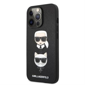 Apple iPhone 13 Pro Max KARL LAGERFELD KLHCP13XSAKICKCBK Hátlap - Fekete