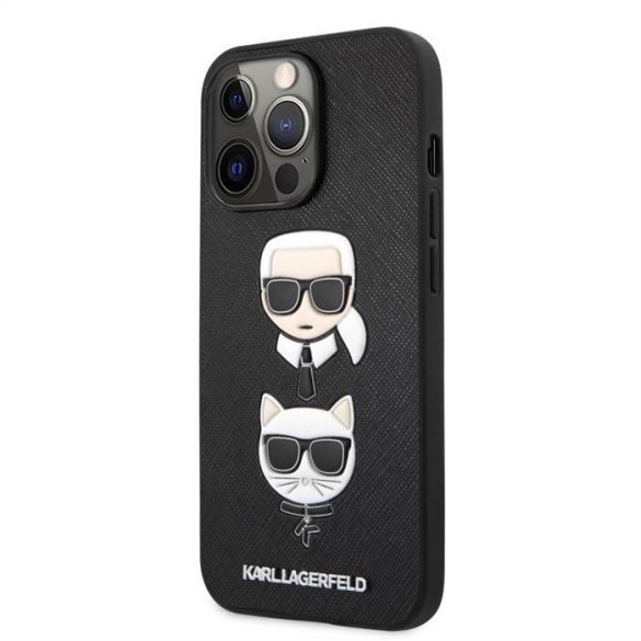 Apple iPhone 13 Pro Max KARL LAGERFELD KLHCP13XSAKICKCBK Hátlap - Fekete