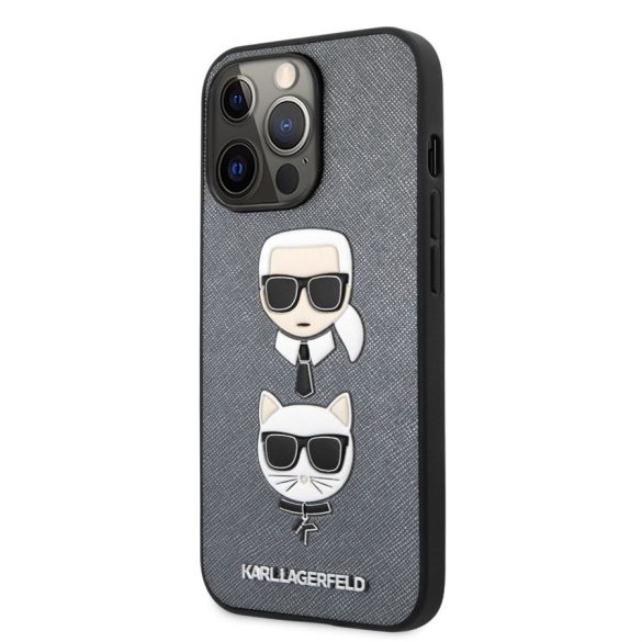 Apple iPhone 13 Pro KARL LAGERFELD KLHCP13LSAKICKCSL Hátlap - Ezüst