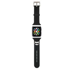   Apple iWatch Karl Lagerfeld KLAWLSLCK 42/44mm óraszíj - Fekete
