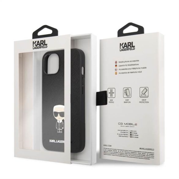 Apple iPhone 13 KARL LAGERFELD KLHCP13MIKMSBK Hátlap - Fekete