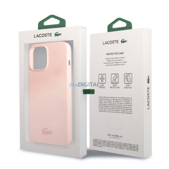 Apple iPhone 13 Pro Lacoste LCHCP13LSI Liquid Hátlap - Rózsaszín