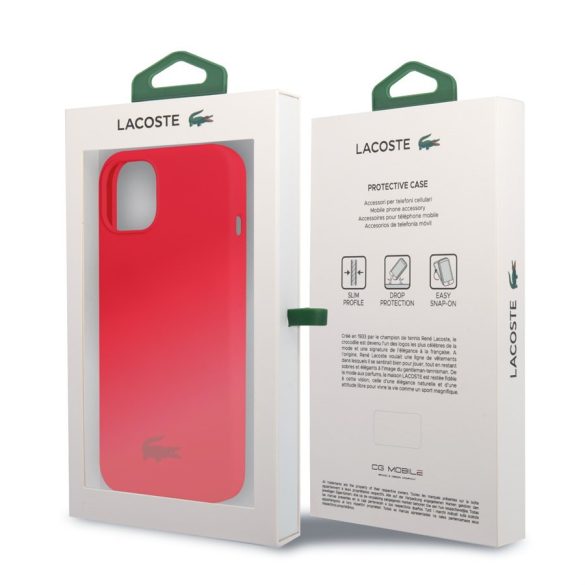 Apple iPhone 13 Lacoste LCHCP13MSR Liquid Hátlap - Piros