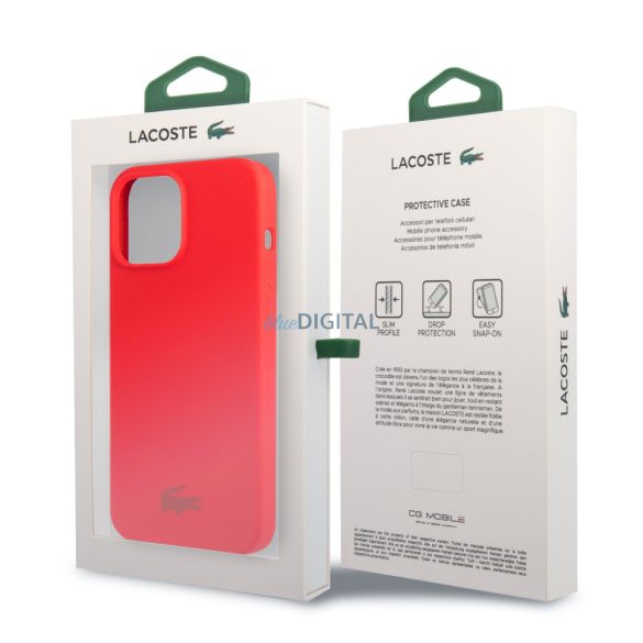 Apple iPhone 13 Pro Lacoste LCHCP13LSR Liquid Hátlap - Piros