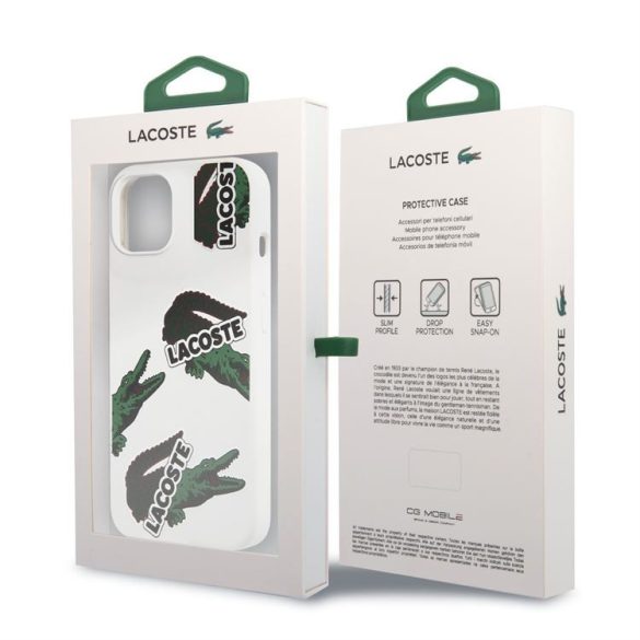 Apple iPhone 13 Lacoste LCHCP13MOW Liquid Hátlap - Fehér