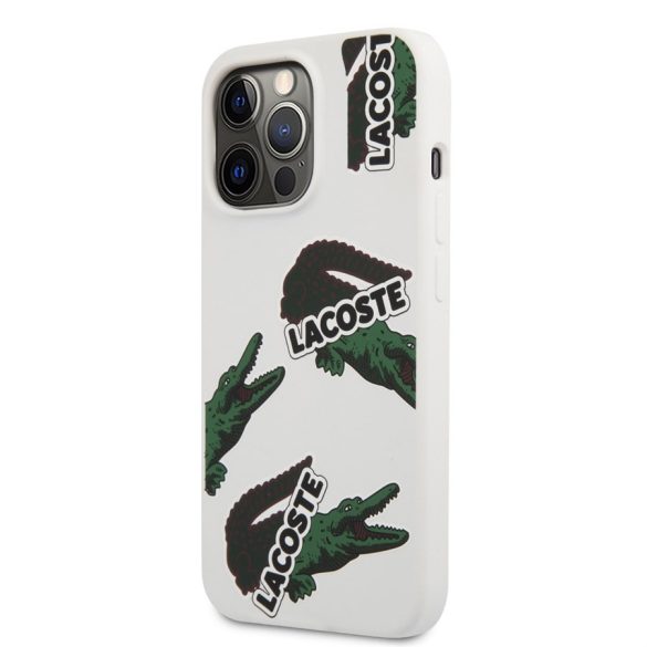 Apple iPhone 13 Pro Lacoste LCHCP13LOW Liquid Hátlap - Fehér