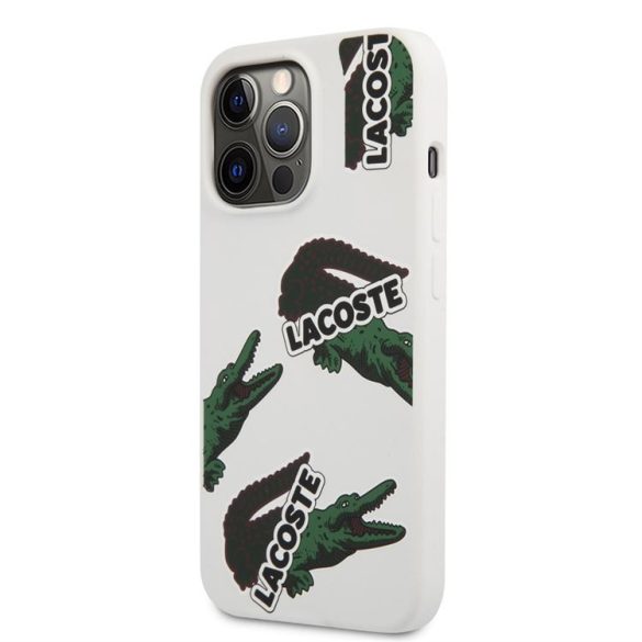 Apple iPhone 13 Pro Max Lacoste LCHCP13XOW Liquid Hátlap - Fehér