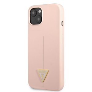 Apple iPhone 13 GUESS GUHCP13MSLTGP Liquid Silicone Hátlap - Rózsaszín