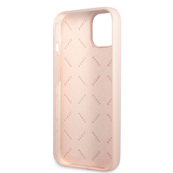 Apple iPhone 13 GUESS GUHCP13MSLTGP Liquid Silicone Hátlap - Rózsaszín