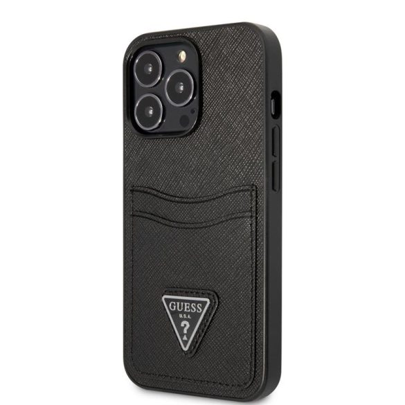 Apple iPhone 13 Pro Max GUESS GUHCP13XPSATPK Hátlap - Fekete