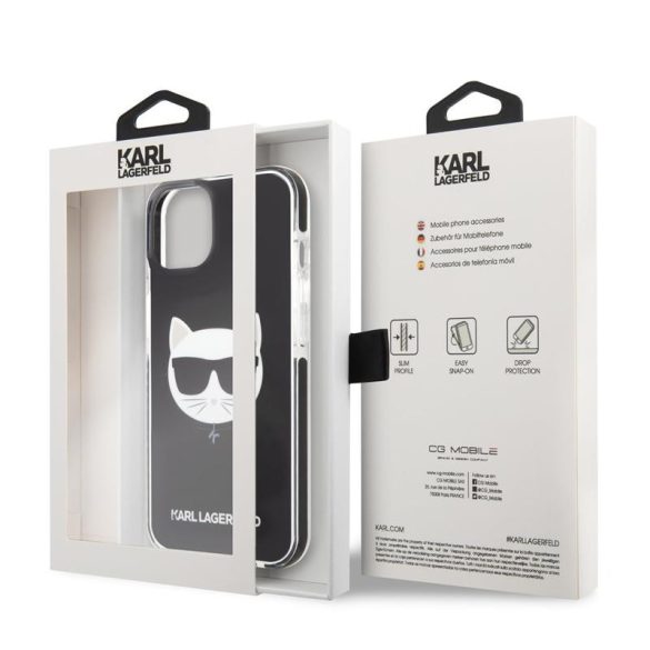 Apple iPhone 13 KARL LAGERFELD KLHCP13MTPECK TPU Hátlap - Fekete