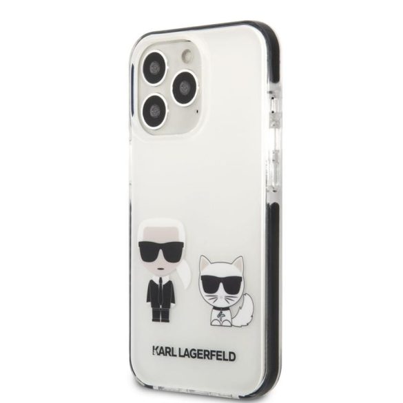 Apple iPhone 13 Pro Max KARL LAGERFELD KLHCP13XTPEKCW TPU Hátlap - Fehér