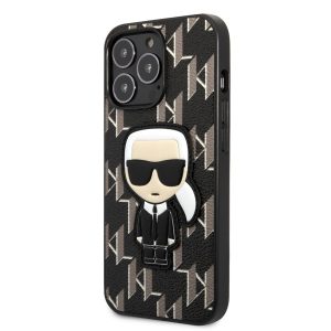 Apple iPhone 13 Pro KARL LAGERFELD KLHCP13LPMNIKBK Hátlap - Fekete