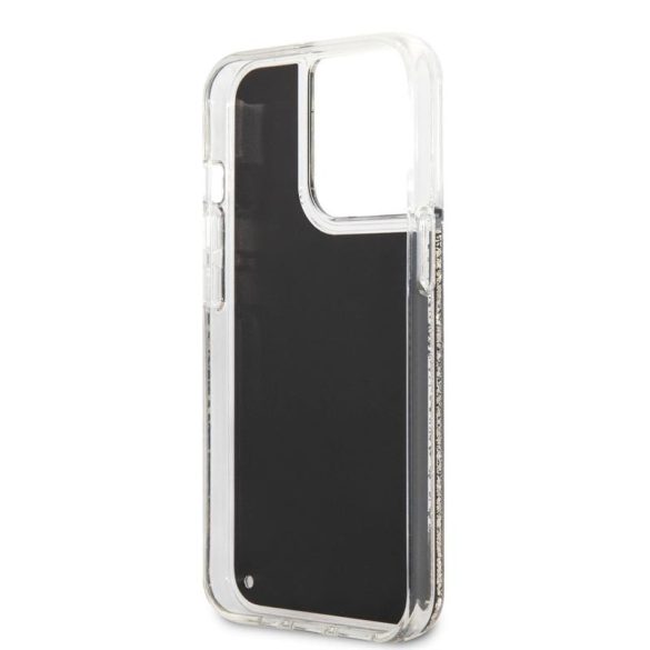 Apple iPhone 13 Pro KARL LAGERFELD KLHCP13LLGGKBK Liquid TPU Hátlap - Fekete
