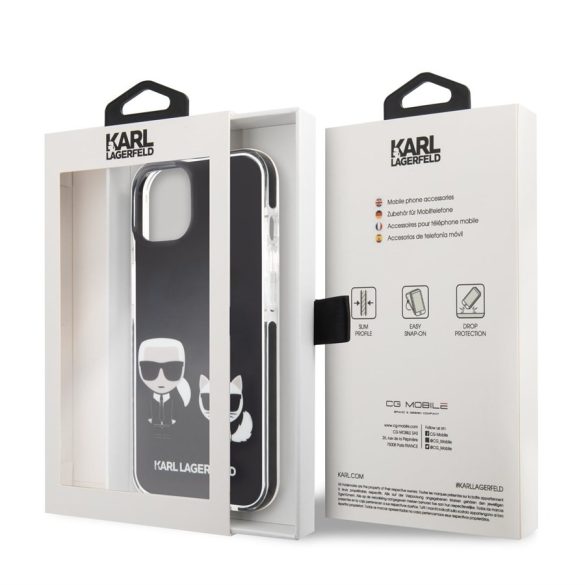 Apple iPhone 11 KARL LAGERFELD KLHCN61TPEKCK TPU Hátlap - Fekete