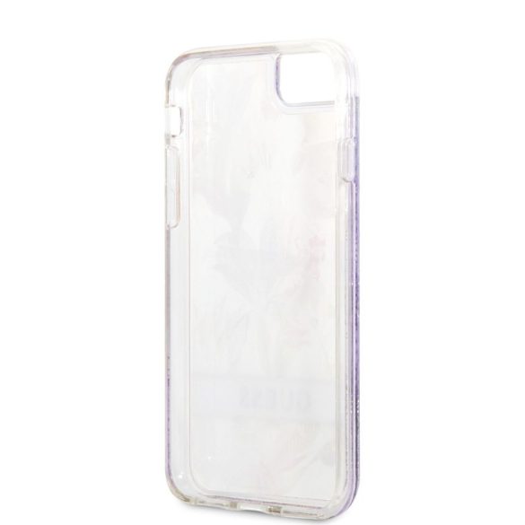 Apple iPhone 7/8/SE 2020/SE 2022 GUESS GUHCI8LFLSU Liquid Glitter TPU Hátlap - Lila