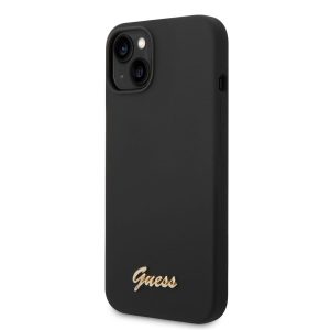 Apple iPhone 14 Plus GUESS GUHCP14MSLSMK Liquid Silicone Hátlap - Fekete tok