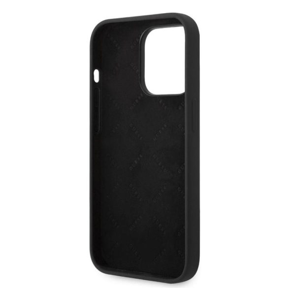 Apple iPhone 14 Pro Max GUESS GUHCP14XSLSMK Liquid Silicone Hátlap - Fekete tok
