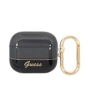 Apple Airpods 3 GUESS GUA3HGCOHK TPU Tartó - Fekete tok