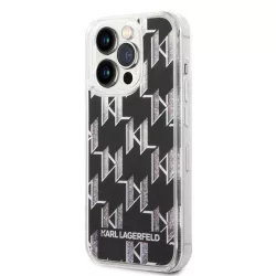   Apple iPhone 14 Pro KARL LAGERFELD KLHCP14LLMNMK Liquid TPU Hátlap - Fekete
