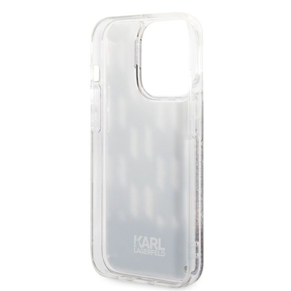 Apple iPhone 14 Pro KARL LAGERFELD KLHCP14LLMNMK Liquid TPU Hátlap - Fekete