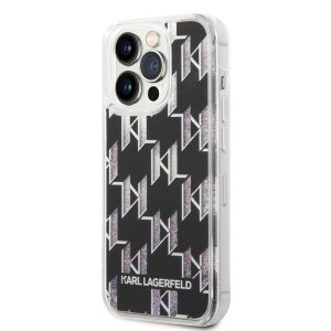 Apple iPhone 14 Pro Max KARL LAGERFELD KLHCP14XLMNMK Liquid TPU Hátlap - Fekete
