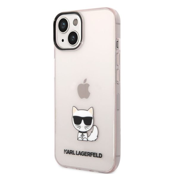 Apple iPhone 14 Plus KARL LAGERFELD KLHCP14MCTTRI TPU Hátlap - Rózsaszín