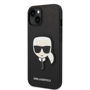 Apple iPhone 14 KARL LAGERFELD KLHCP14SSAPKHK Hátlap - Fekete