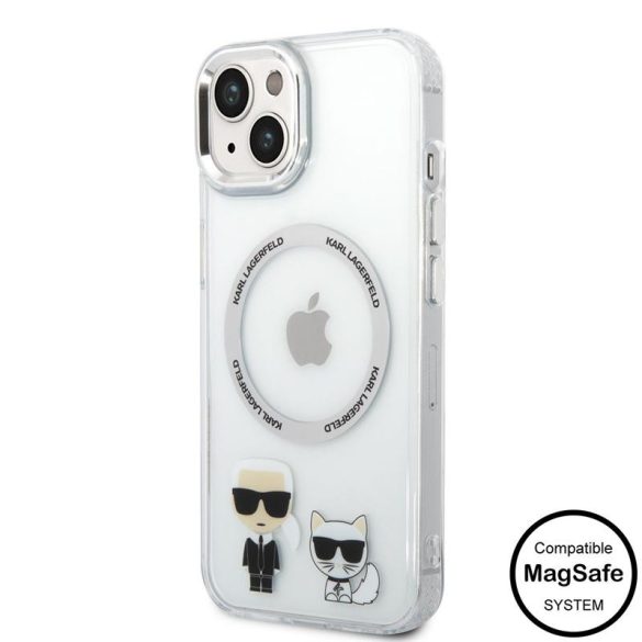 Apple iPhone 14 KARL LAGERFELD KLHMP14SHKCT Magsafe TPU Hátlap - Átlátszó
