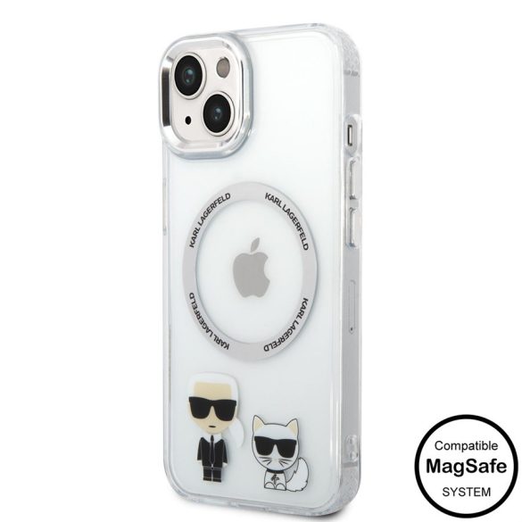 Apple iPhone 14 Plus KARL LAGERFELD KLHMP14MHKCT Magsafe TPU Hátlap - Átlátszó