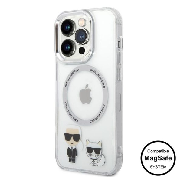 Apple iPhone 14 Pro Max KARL LAGERFELD KLHMP14XHKCT Magsafe TPU Hátlap - Átlátszó