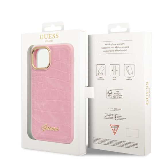 Apple iPhone 14 Pro GUESS GUHCP14LHGCRHP Hátlap - Rózsaszín