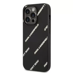   Apple iPhone 14 Pro KARL LAGERFELD KLHCP14LPGMLKFK Hátlap - Fekete