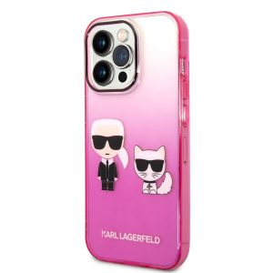 Apple iPhone 14 Pro KARL LAGERFELD KLHCP14LTGKCP TPU Hátlap - Rózsaszín