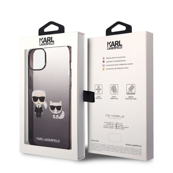 Apple iPhone 14 Plus KARL LAGERFELD KLHCP14MTGKCK TPU Hátlap - Fekete