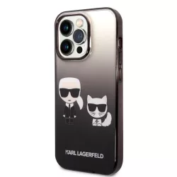   Apple iPhone 14 Pro Max KARL LAGERFELD KLHCP14XTGKCK TPU Hátlap - Fekete