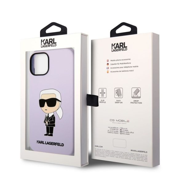 Apple iPhone 14 Plus KARL LAGERFELD KLHCP14MSNIKBCU Liquid Hátlap - Lila