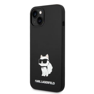 Apple iPhone 14 Plus KARL LAGERFELD KLHCP14MSNCHBCK Liquid Hátlap - Fekete