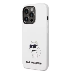   Apple iPhone 14 Pro KARL LAGERFELD KLHCP14LSNCHBCH Liquid Hátlap - Fehér