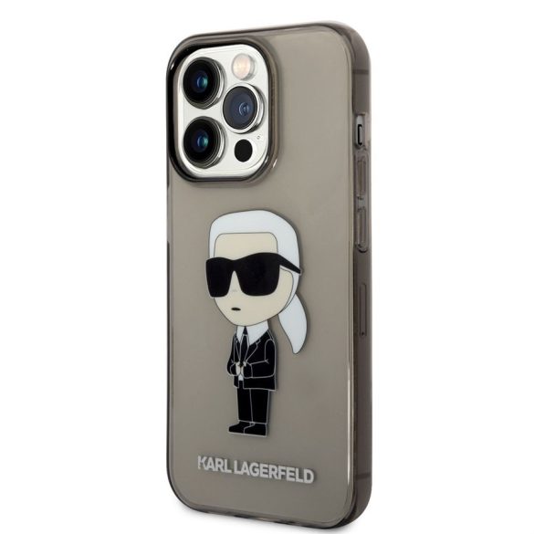 Apple iPhone 14 Pro KARL LAGERFELD KLHCP14LHNIKTCK TPU Hátlap - Fekete