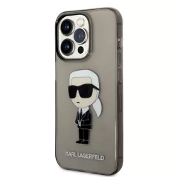   Apple iPhone 14 Pro Max KARL LAGERFELD KLHCP14XHNIKTCK TPU Hátlap - Fekete