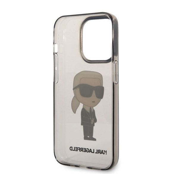 Apple iPhone 14 Pro Max KARL LAGERFELD KLHCP14XHNIKTCK TPU Hátlap - Fekete