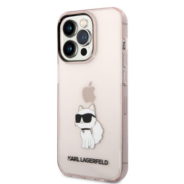 Apple iPhone 14 Pro KARL LAGERFELD KLHCP14LHNCHTCP TPU Hátlap - Rózsaszín