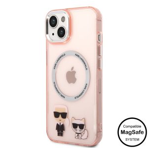 Apple iPhone 14 Plus KARL LAGERFELD KLHMP14MHKCP Magsafe TPU Hátlap - Rózsaszín