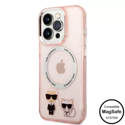   Apple iPhone 14 Pro KARL LAGERFELD KLHMP14LHKCP Magsafe TPU Hátlap - Rózsaszín
