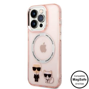 Apple iPhone 14 Pro Max KARL LAGERFELD KLHMP14XHKCP Magsafe TPU Hátlap - Rózsaszín
