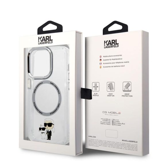 Apple iPhone 14 Pro Max KARL LAGERFELD KLHMP14LHNKCIT Magsafe TPU Hátlap - Átlátszó