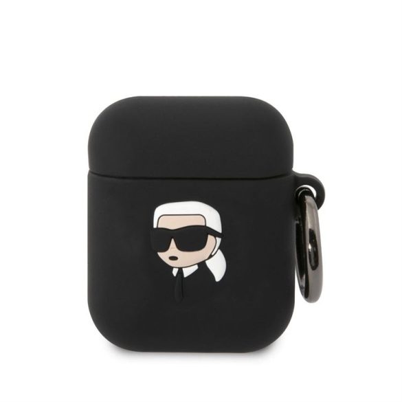 Apple Airpods 1/2 KARL LAGERFELD KLA2RUNIKK Liquid Silicon Tartó - Fekete